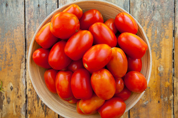 Organic Roma Tomatoes from home vegetable garden 