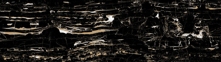 Black marble texture background with brown colored curly veins, Glossy marble texture, It can be used for interior-exterior wall tile and ceramic tile surface, wallpaper.