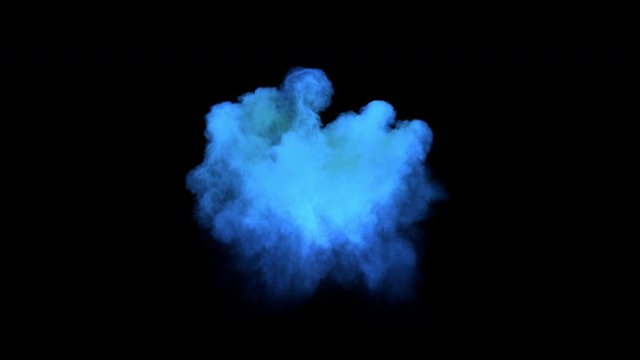 Colorized smoke spreads from the bottom up caused by burning small amounts of fuming material. Good for appearance of the objects. Separated on pure black background, contains alpha channel.