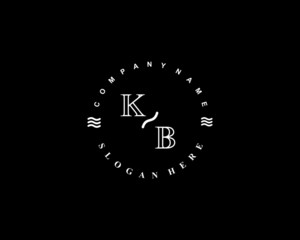 Initial KB vintage logo template	