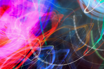 abstract background, dynamic, flow, discharge, lighting, garland, colored fog, smoke, purple, green, night, Black, rotation, light, fractal, aspiration, luminous lines, cyberspace, cosmic, close-up