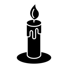 Candle Doodle Icon Vector Simple Design