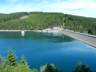 Ohra reservoir, Luisenthal, Thuringia, Germany