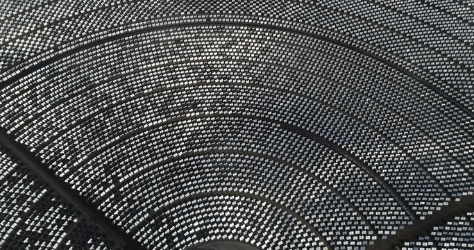 Aerial view of solar thermal plant