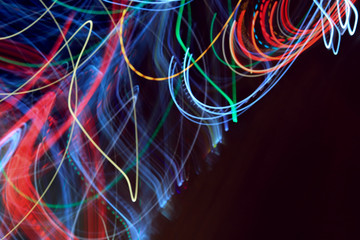 abstract background, dynamic, flow, discharge, lighting, garland, colored fog, smoke, purple, green, night, Black, rotation, light, fractal, aspiration, luminous lines, cyberspace, cosmic, close-up