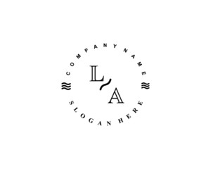 Initial LA vintage logo template	