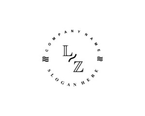 Initial LZ vintage logo template	