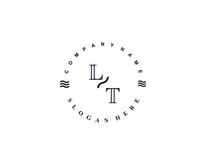 Initial LT vintage logo template	