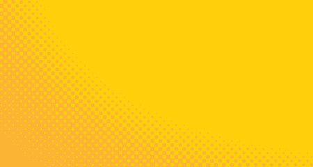 Fototapeta premium Orange halftone pop art background abstract vector comics style blank layout template with clouds beams and isolated dots pattern. For sale banner for your designe 1960s. with copy space eps10
