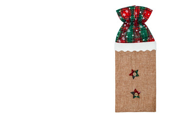 Christmas stuff placed on white background. Isolated