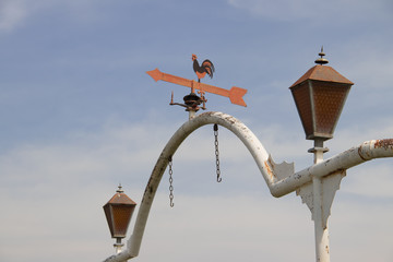 Weather vane at rural part of country