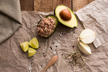 tuna stuffed avocado