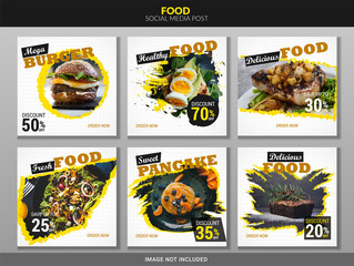 Social media post food template