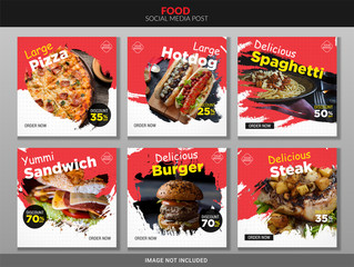 Social media post food template
