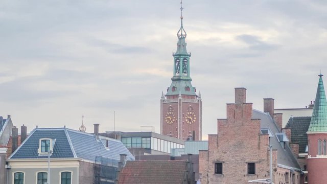 The Hague, Netherlands- Grote Kerk Hyperlapse (Old Town)
