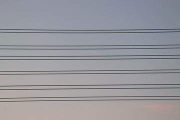 beautiful vanilla sky background of wire electric