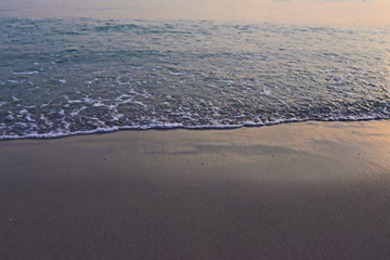 summer. Beautiful natural of sand and sea wave