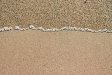 Fototapeta na wymiar summer. Beautiful natural of sand and sea wave