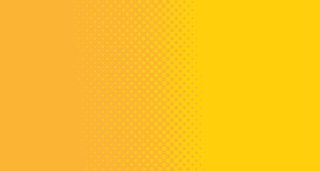 Orange halftone pop art background abstract vector comics style blank layout template with clouds beams and isolated dots pattern. For sale banner for your designe 1960s. with copy space eps10