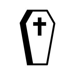 Obraz premium Coffin Doodle Icon Vector