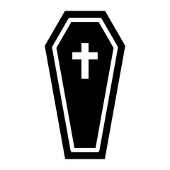 Obraz premium Coffin Doodle Icon Vector