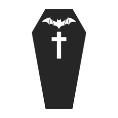 Obraz premium Coffin Doodle Icon Vector