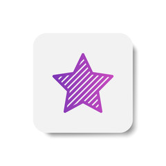 star / favorite icon in solid/glyph with stripes style in purple smooth gradient color