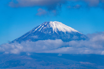 大涌谷から見る富士山