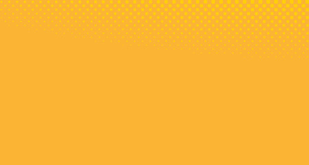 Orange halftone pop art background abstract vector comics style blank layout template with clouds beams and isolated dots pattern. For sale banner for your designe 1960s. with copy space eps10