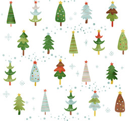 Materiał do szycia クリスマスツリーのパターン2