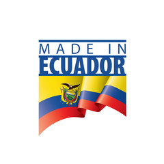 Ecuador flag, vector illustration on a white background