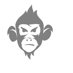 Monkey Head Modern Logo Design Template Illustration Isolated
