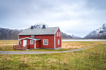 traditional nordic house in a idyllic place