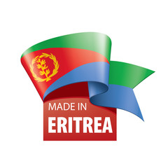 Eritrea flag, vector illustration on a white background
