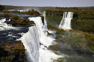 waterfall cascade fall wet iguazu