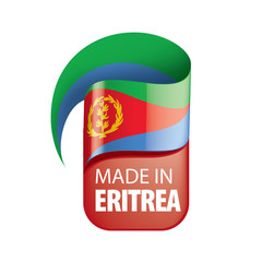 Eritrea flag, vector illustration on a white background