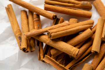  Cinnamon sticks close-up, christmas spice
