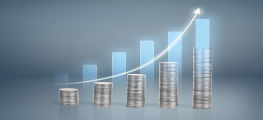 Stock market forex trading graph candlestick chart suitable for financial investment concept