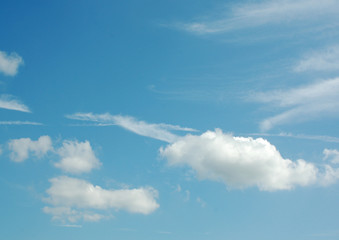 clouds in the blue sky