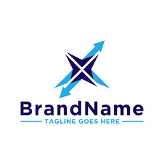 Obraz premium Arrow logo icon vector. Business arrow logo template. Simple design on white background.