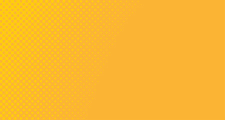 Orange halftone pop art background abstract vector comics style blank layout template with clouds beams and isolated dots pattern. For sale banner for your designe 1960s. with copy space eps10
