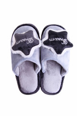 Gray soft home slippers