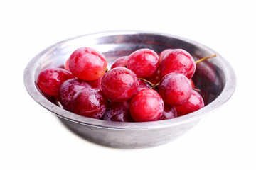 Ripe red bunch of grapes