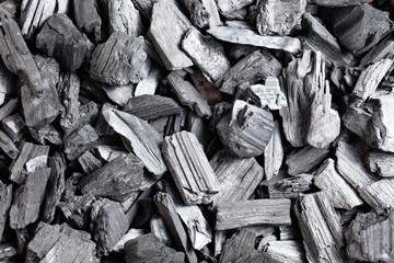 Natural wood charcoal.
