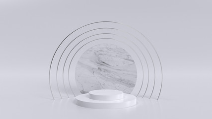 Fototapeta premium Abstract background with stage. 3d rendering.