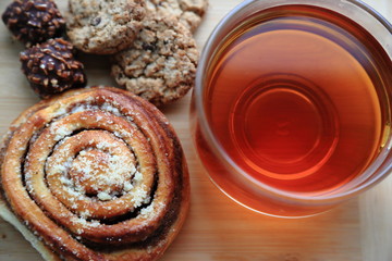 Breakfast sweet bakery a cup of tea