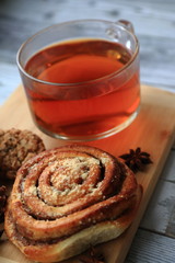 Breakfast sweet bakery a cup of tea