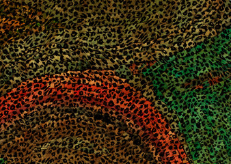 leopard skin with geometric shapes
