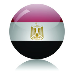 Egyptian flag glass icon vector illustration