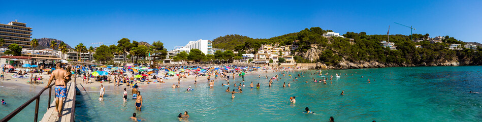 Beach at Camp de Mar, Andratx region, Mallorca, Balearic Islands, Spain